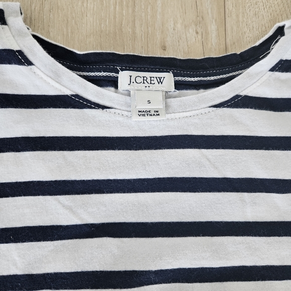 J. Crew Tie Back Top, Size Small, White with Navy Stripes - Picture 4 of 8